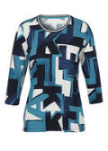 3/4-Arm Shirt mit grafischem Print / 