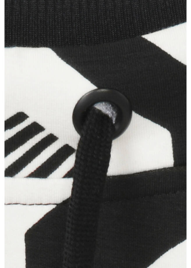 Stehkragen-Sweatshirt Creme / Schwarz / 