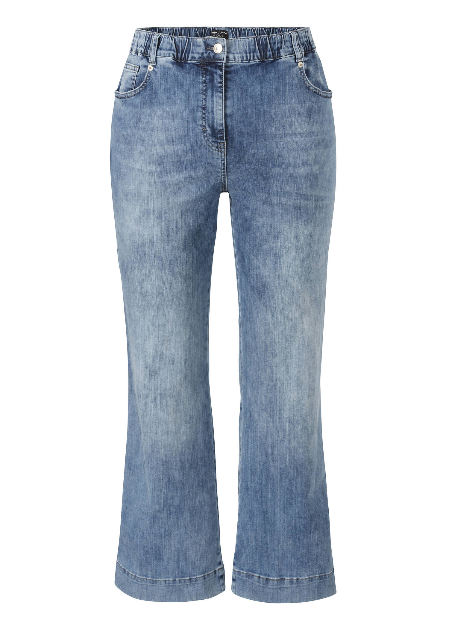 Flared Jeans Hellblau Used-Look /