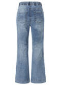 Flared Jeans Hellblau Used-Look /