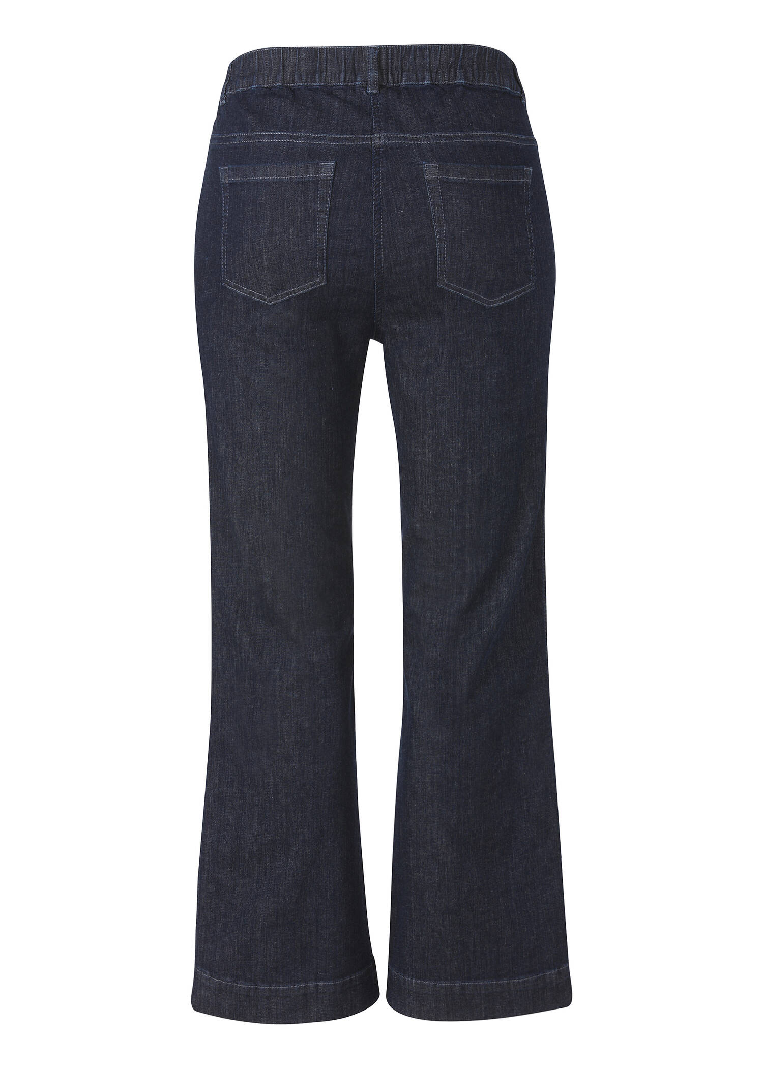Dark Blue Jeans Modern Flared Pants / 