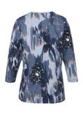 3/4-Arm Print Shirt geschmückt /