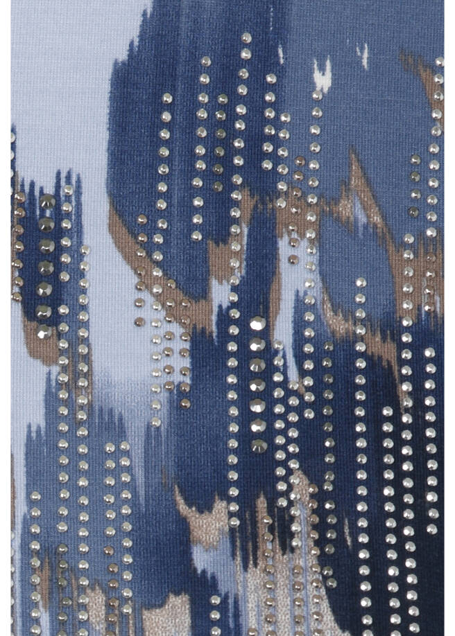 3/4-Arm Print Shirt geschmückt /