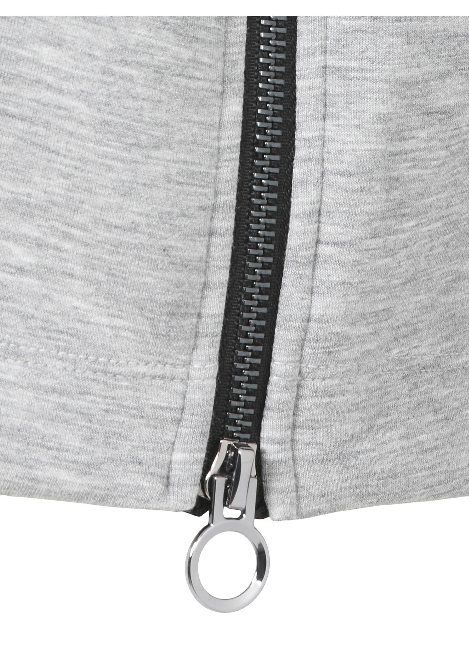 Sweatshirt Bicolor mit Motiv aus Silbersteinchen / 