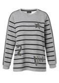 Sweatshirt mit Streifen und Schmuck-Motiven / 