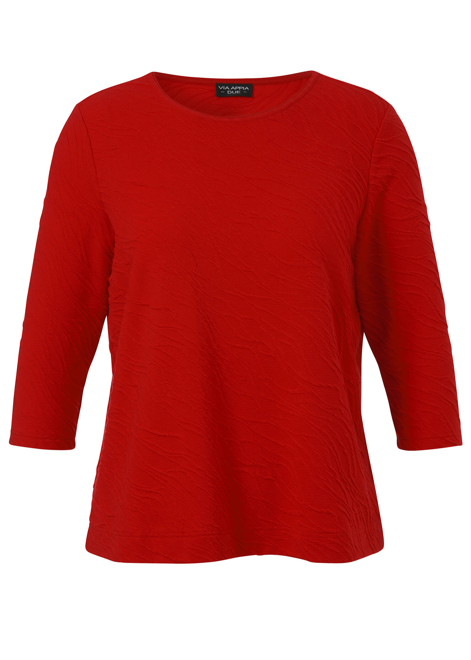 3/4-Arm Shirt mit Strukturmuster /