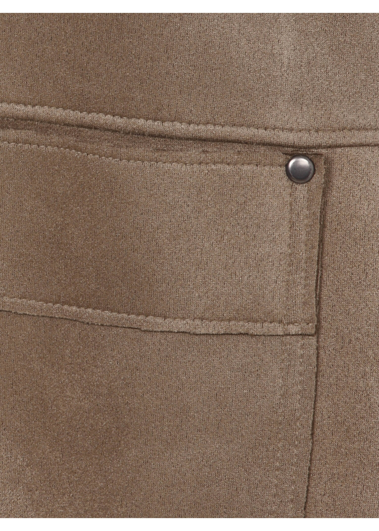 Jacke in Velours-Leder-Optik /