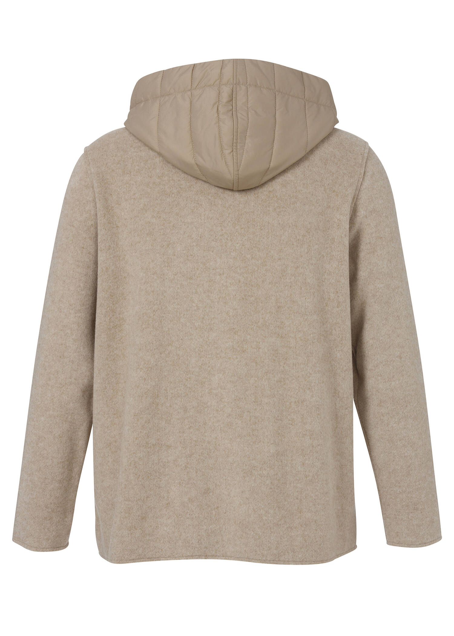 Kapuzen-Jacke mit Steppdetails /