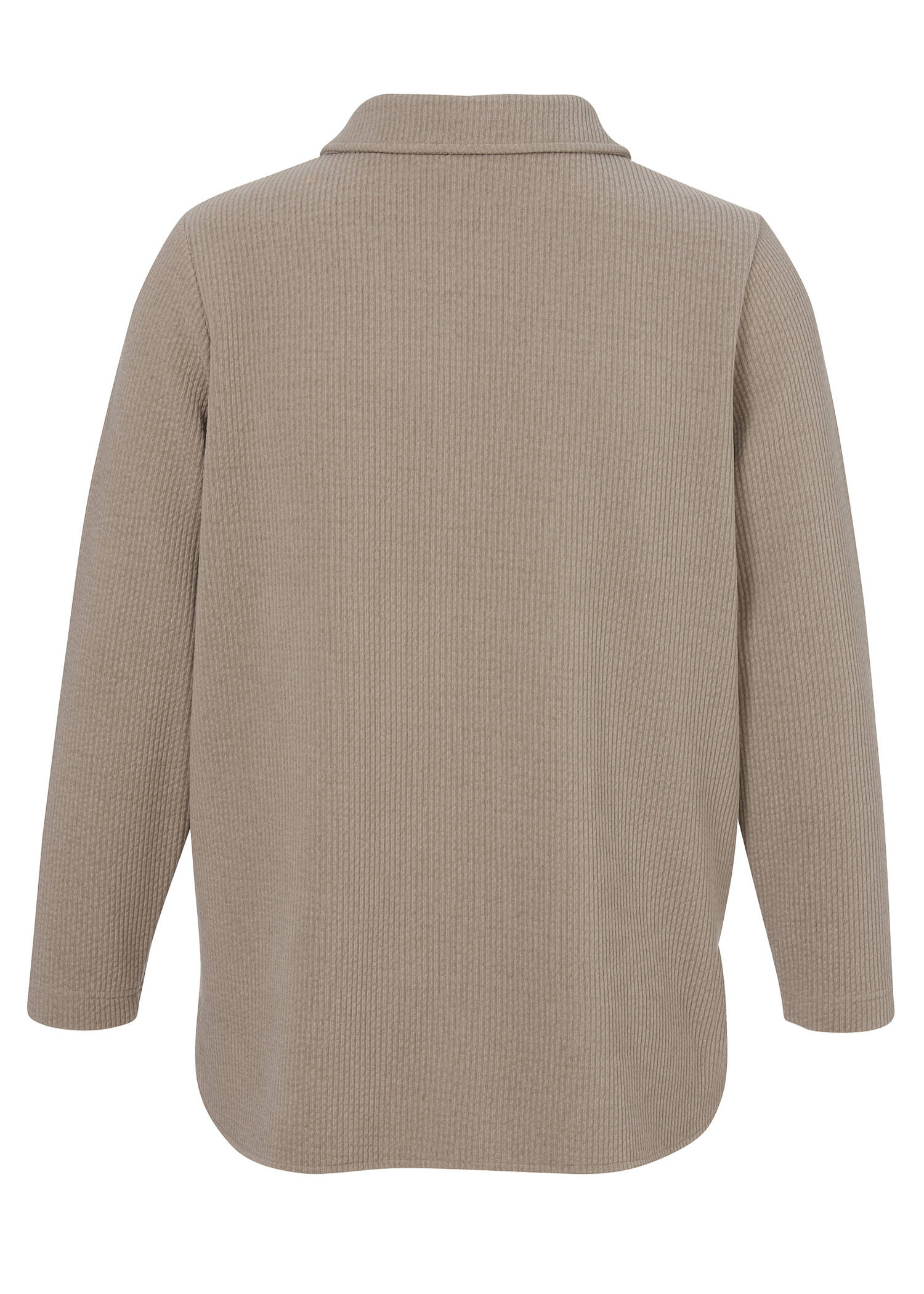 Warme Hemdbluse mit Strukturmuster /