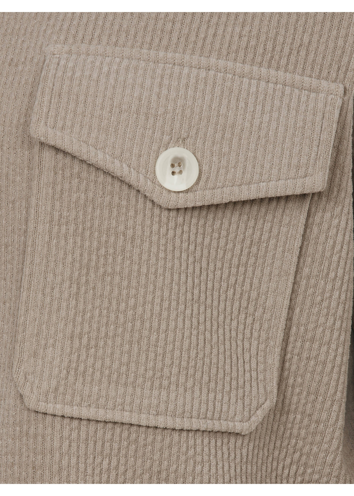 Warme Hemdbluse mit Strukturmuster /