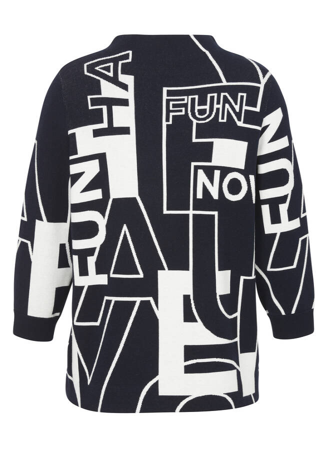  dunkelblau / creme Rückansicht