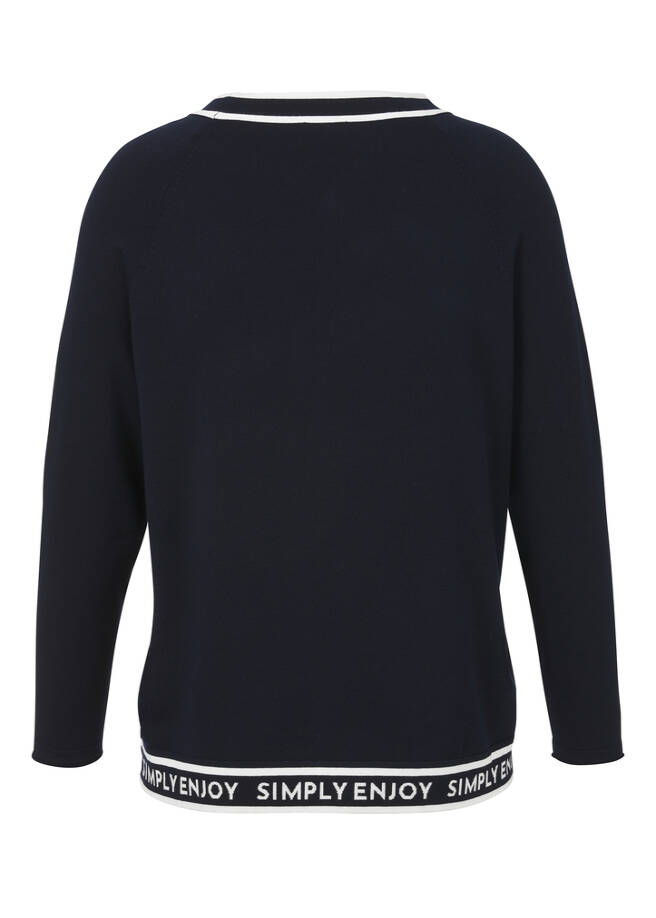  dunkelblau / creme Rückansicht