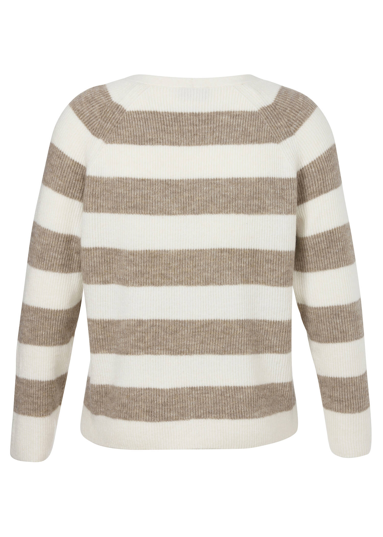 Flauschige Feinstrickjacke Ringel /