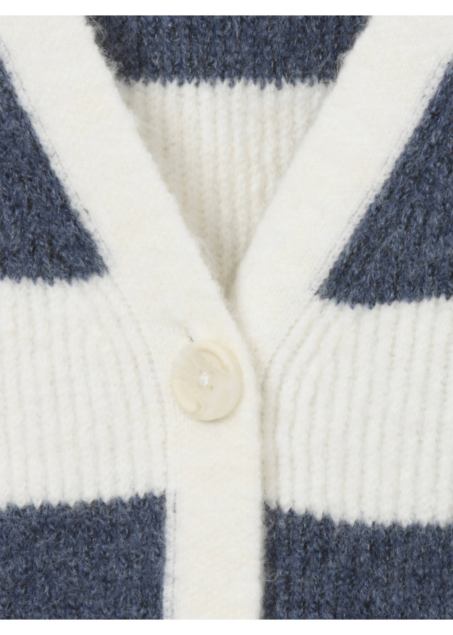 Flauschige Feinstrickjacke Ringel /