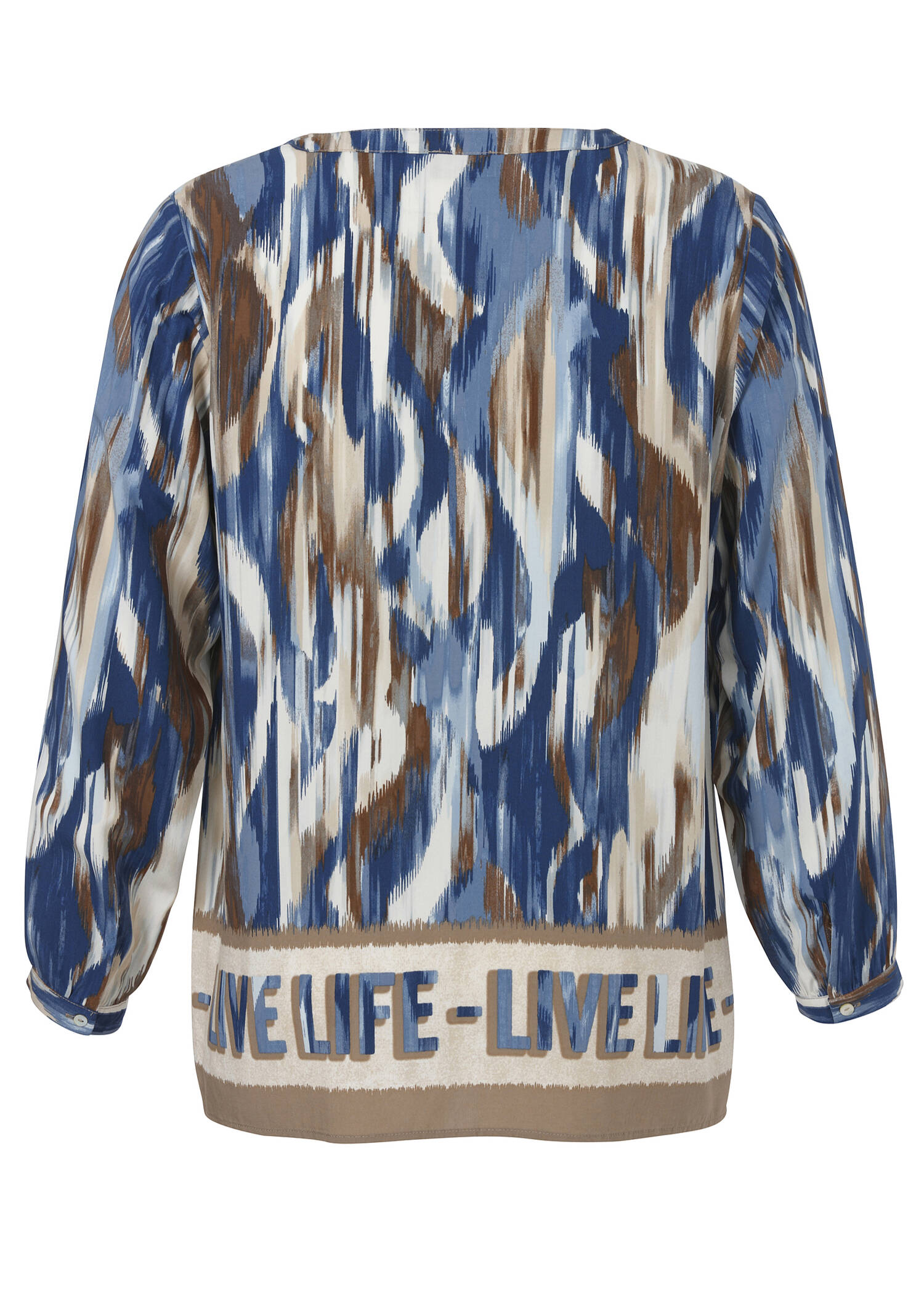 Viskose Schlupfbluse mit Allover-Print /