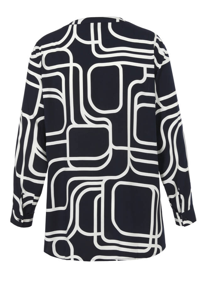  dunkelblau / creme Rückansicht