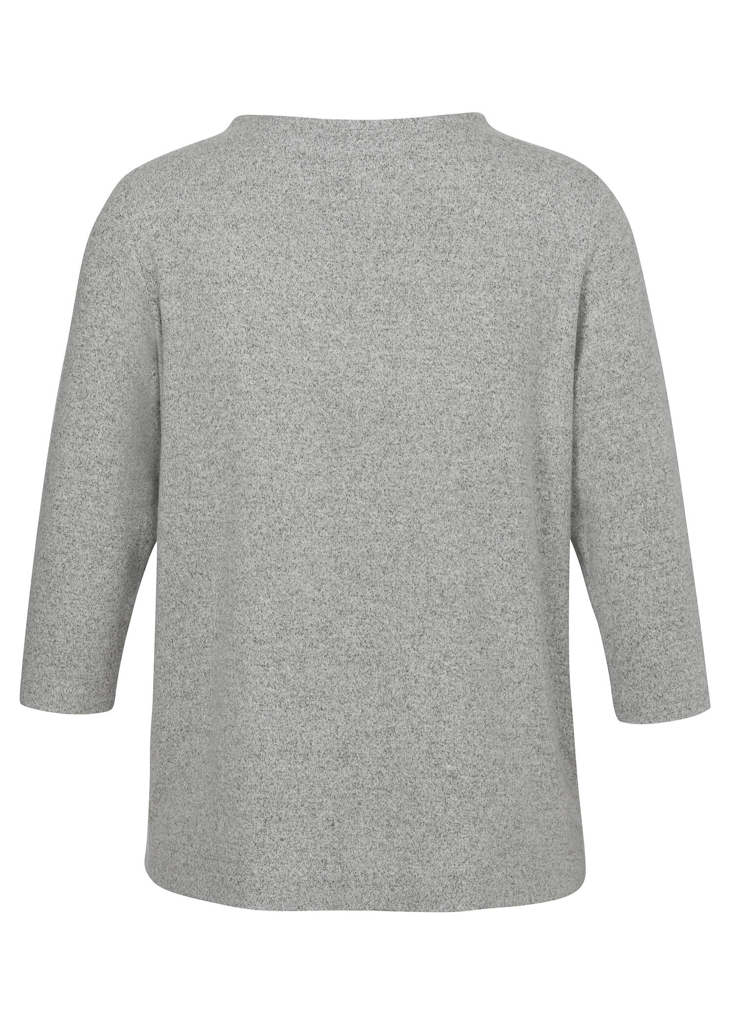 Flauschiges 3/4-Arm Sweatshirt mit Kelchkragen / 