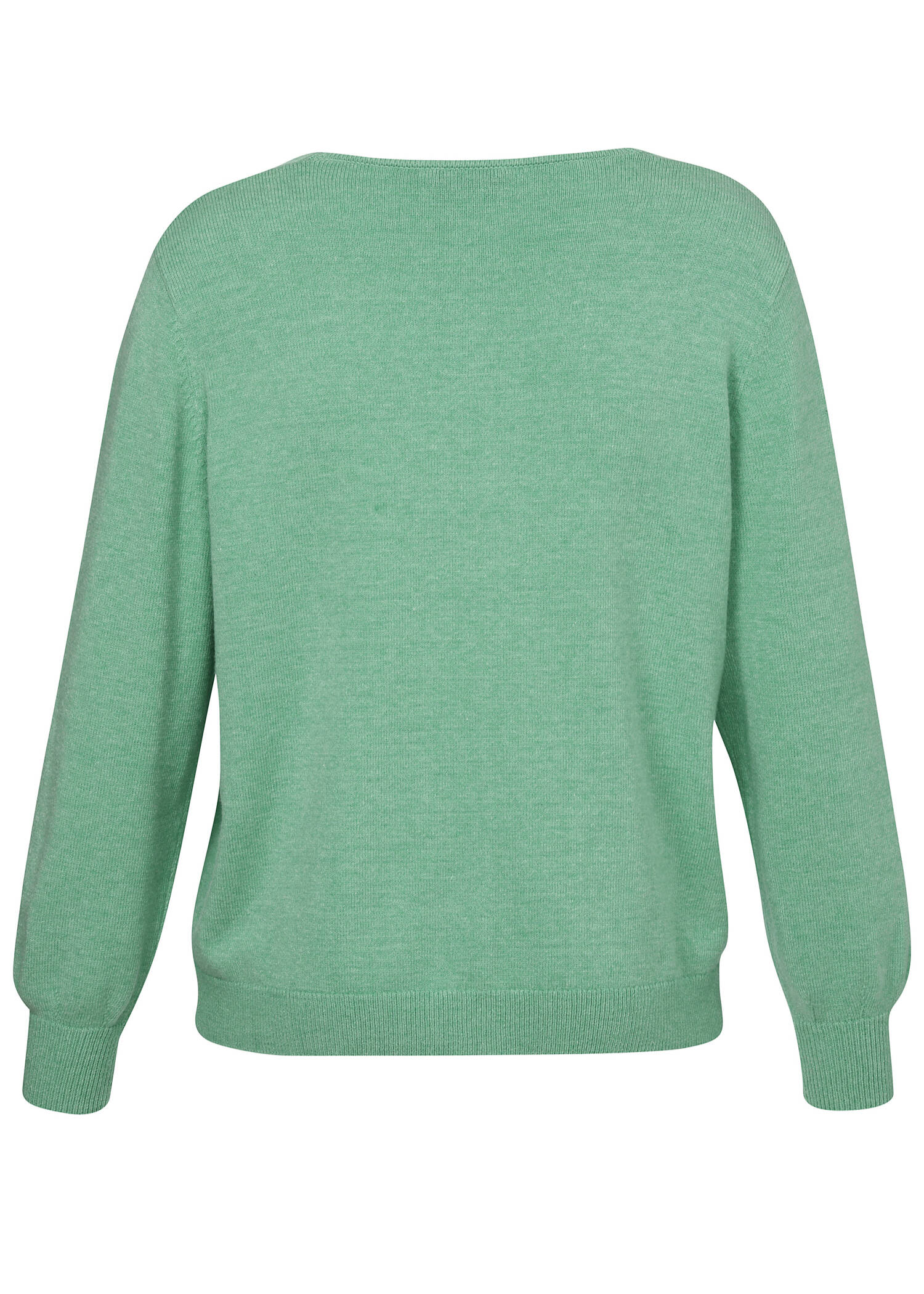 Feinstrickjacke Grün Melange / 