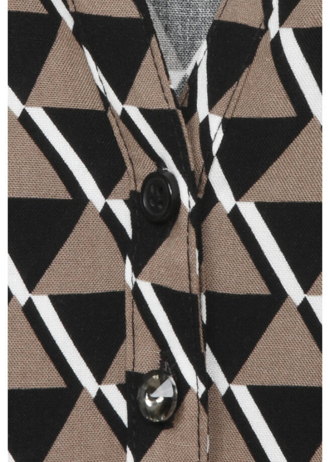 Fließende Viskose-Schlupfbluse in edler Farbharmonie / 