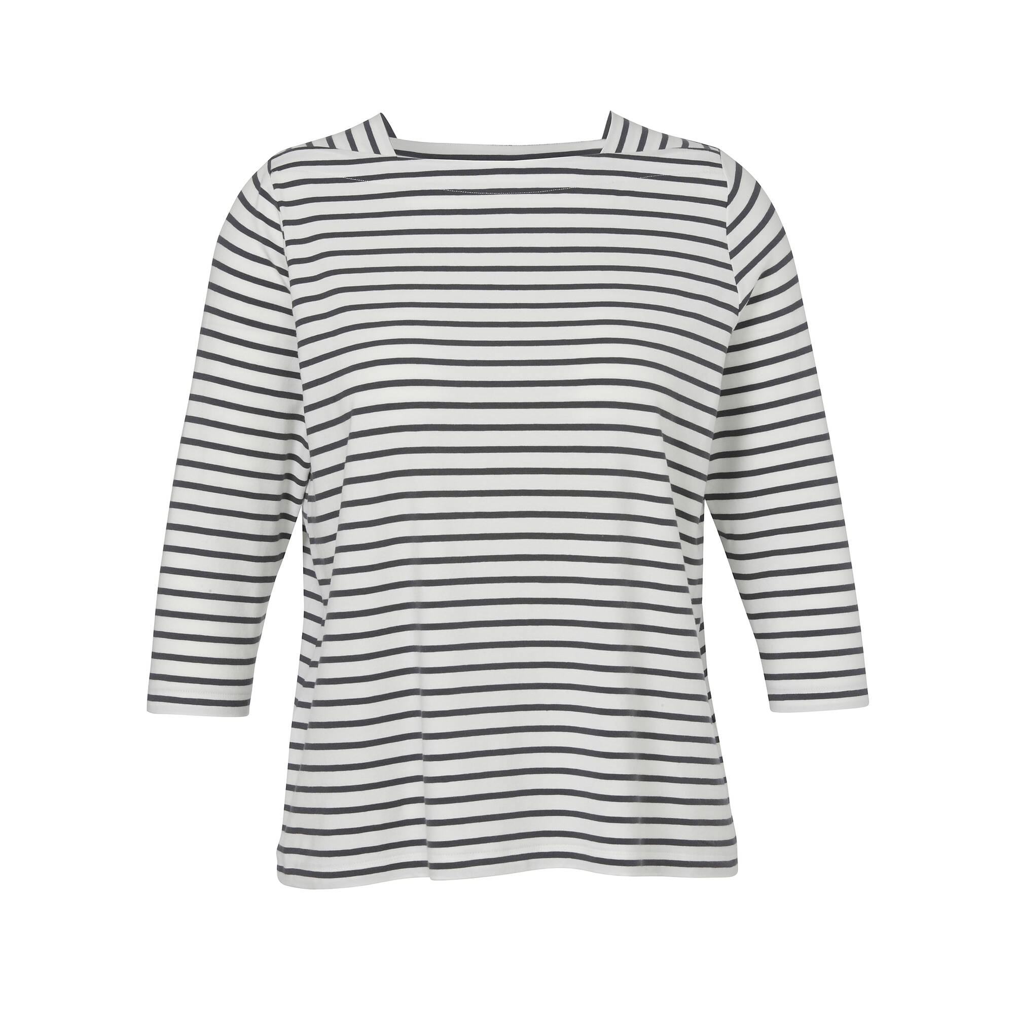 Weiches Ringel-T-Shirt mit Karree-Ausschnitt