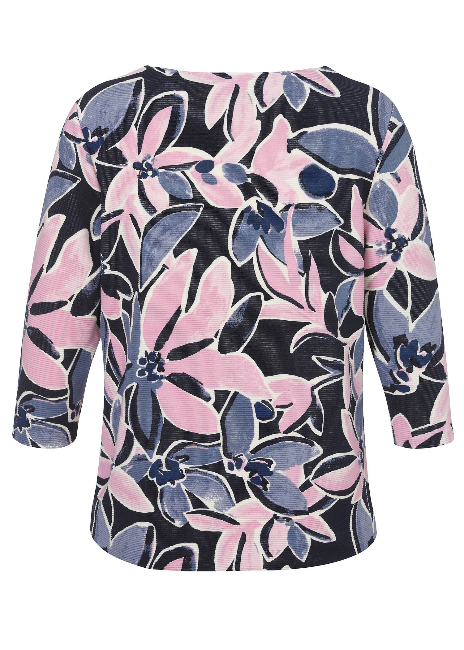 3/4-Arm-Sweatshirt mit floralem Print /