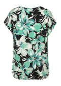 Florales Print-Shirt mit Gummizug-Bund / 