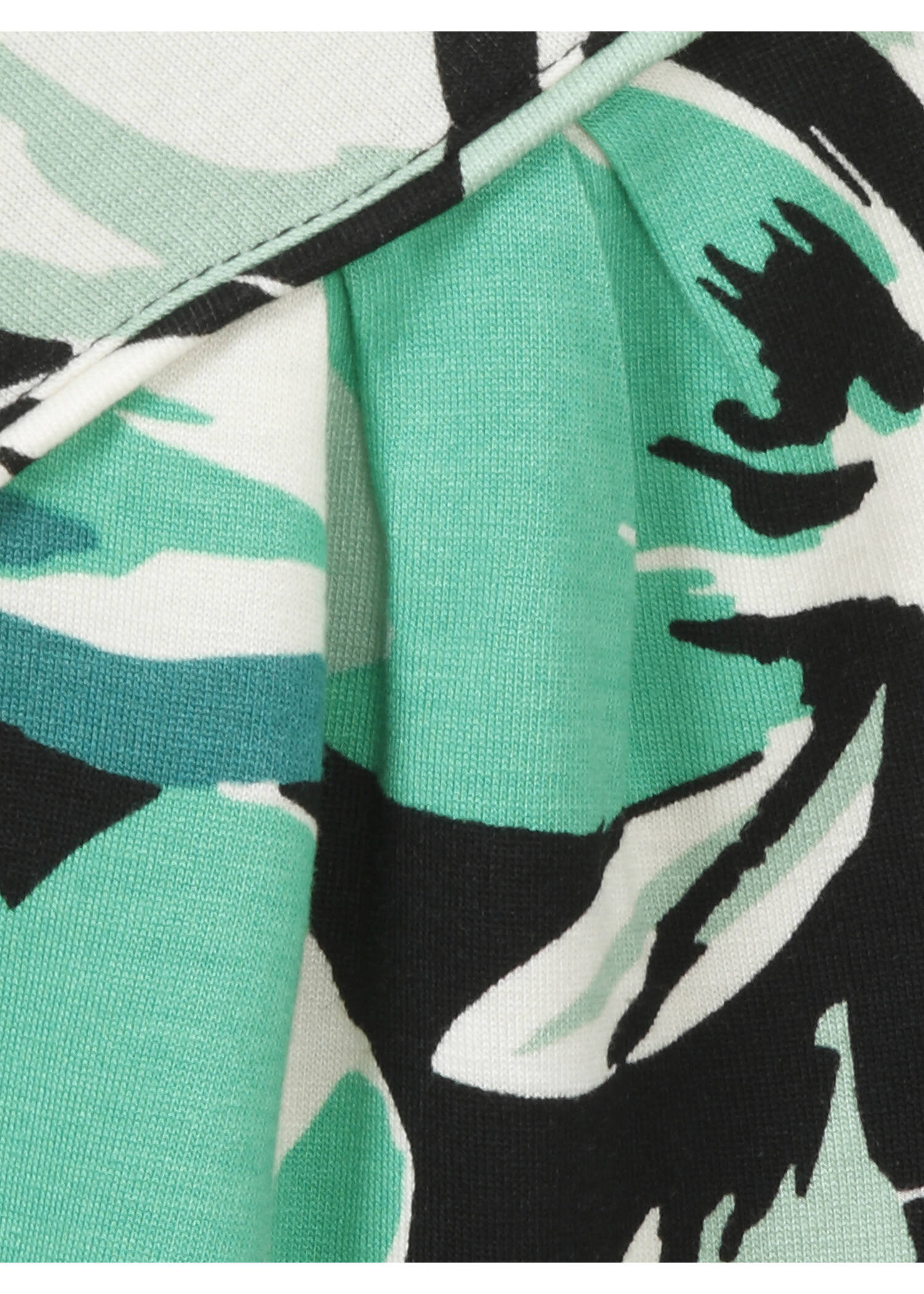 Florales Print-Shirt mit Gummizug-Bund / 