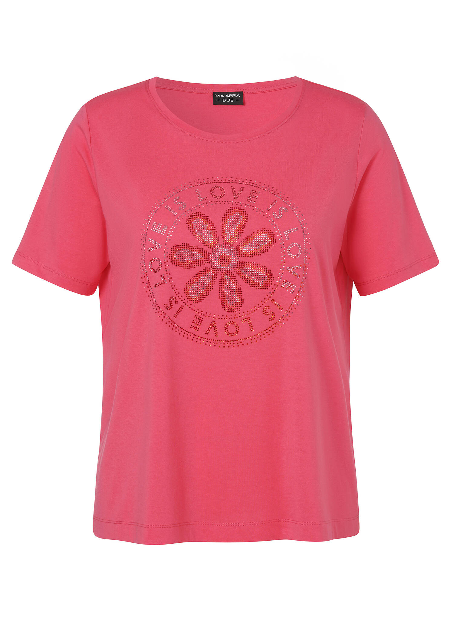 Supersoftes T-Shirt mit Frontmotiv aus Schmucksteinchen / 