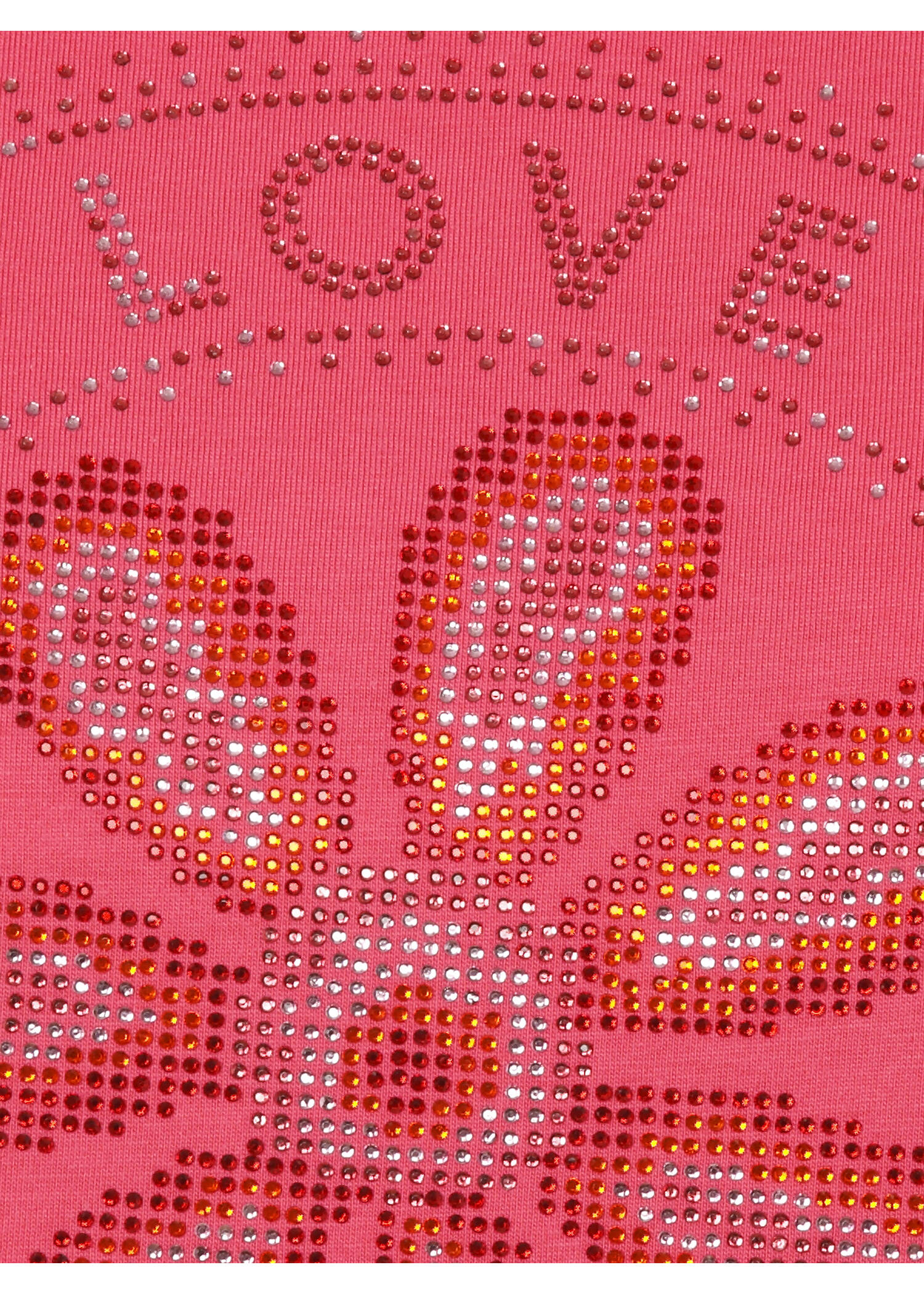 Supersoftes T-Shirt mit Frontmotiv aus Schmucksteinchen / 