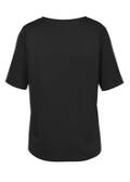 Einfarbiges Shirt mit geschmücktem Ausschnitt / 