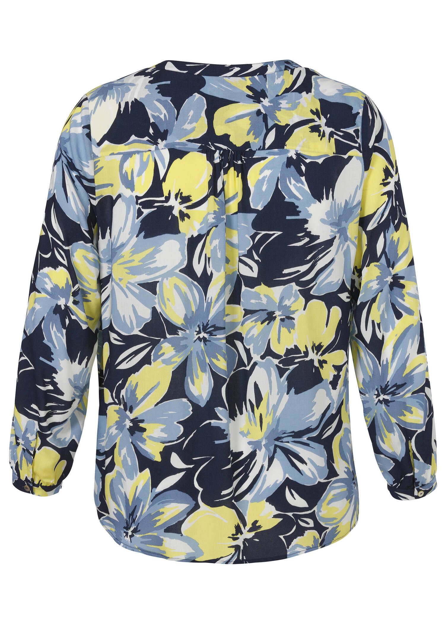 Fließende Viskosebluse mit floralem Allover-Print /