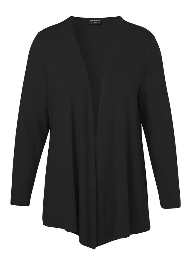 Leichte Jersey Jacke mit Wasserfall-Front / 