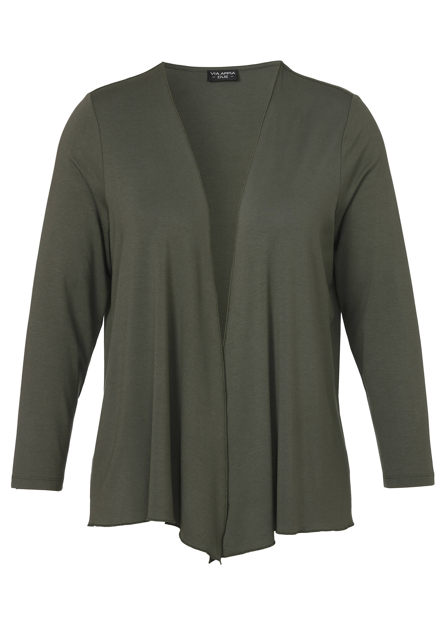Leichte Jersey Jacke mit Wasserfall-Front /