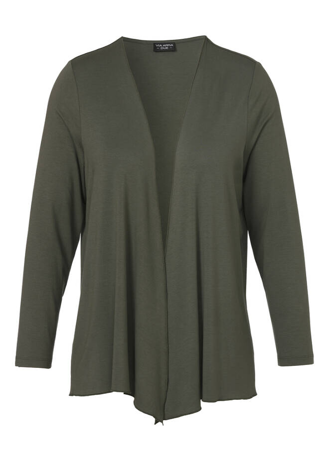 Leichte Jersey Jacke mit Wasserfall-Front / 