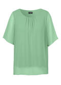 2-in-1 Chiffon Halbarmbluse mit eingenähtem Top / 