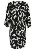 Lange 3/4-Arm Viskose-Tunika mit Allover-Print / 