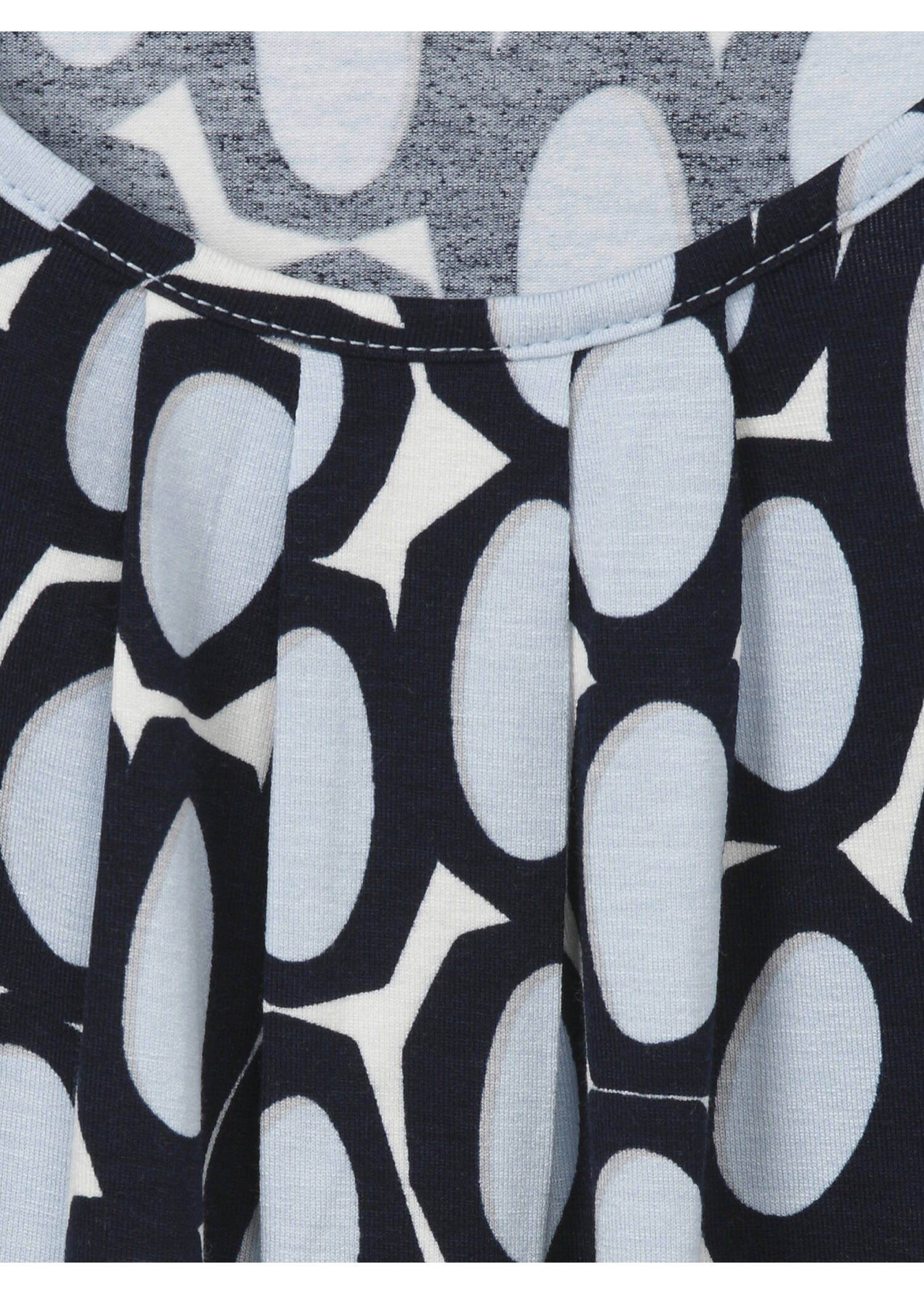 3/4-Arm Print Shirt mit Gummizug-Saum /