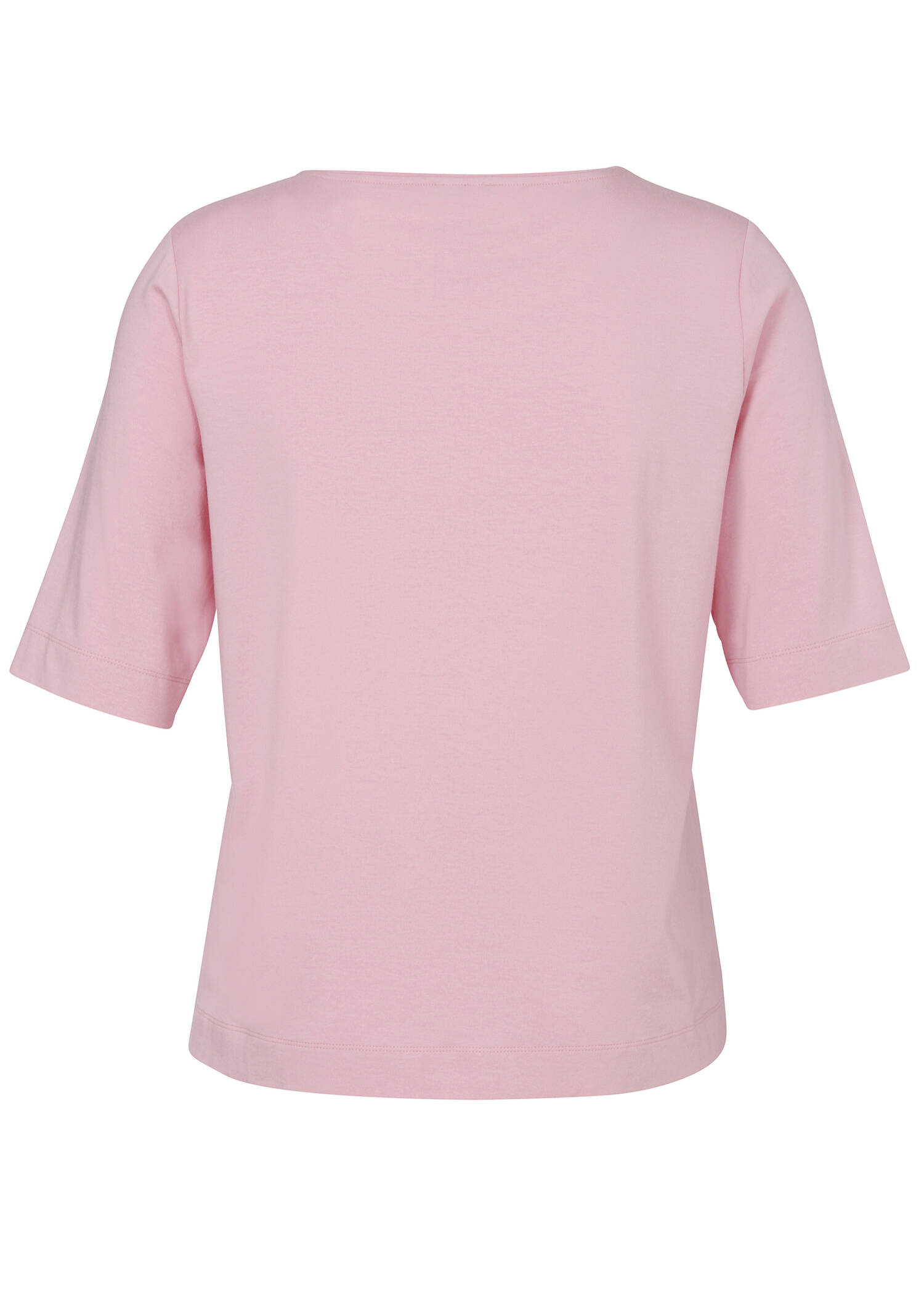 Supersoftes T-Shirt Uni mit geschmückter Front /