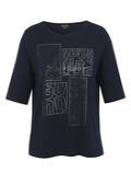 Supersoftes T-Shirt Uni mit geschmückter Front / 