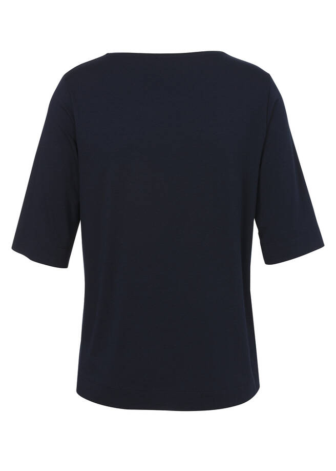 Supersoftes T-Shirt Uni mit geschmückter Front / 