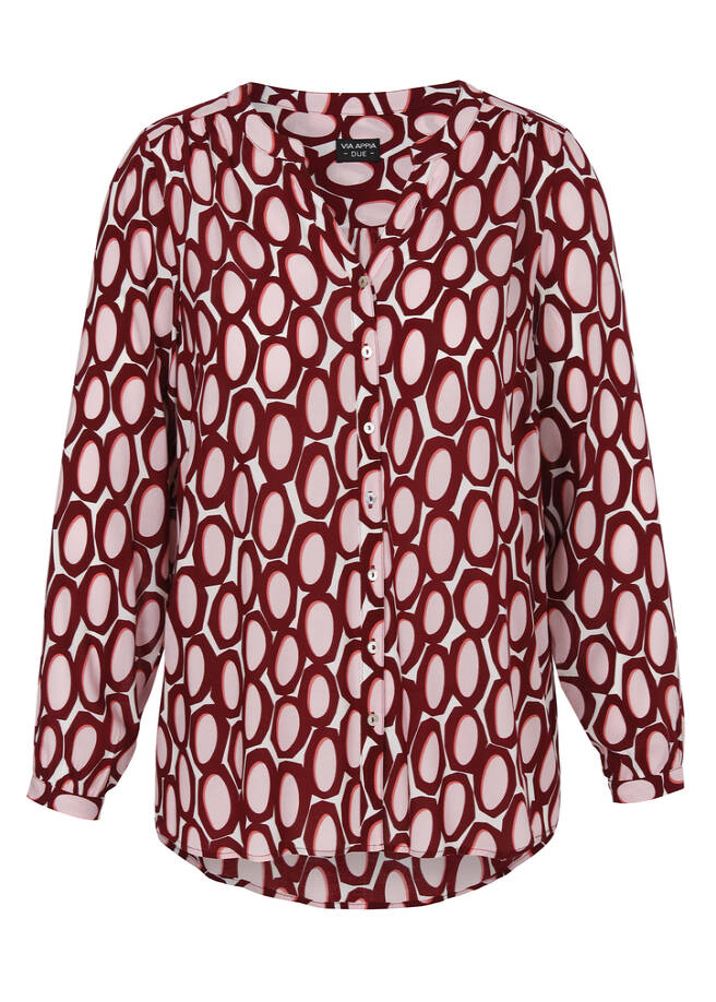 Print-Bluse aus reiner Viskose / 