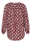 Print-Bluse aus reiner Viskose / 