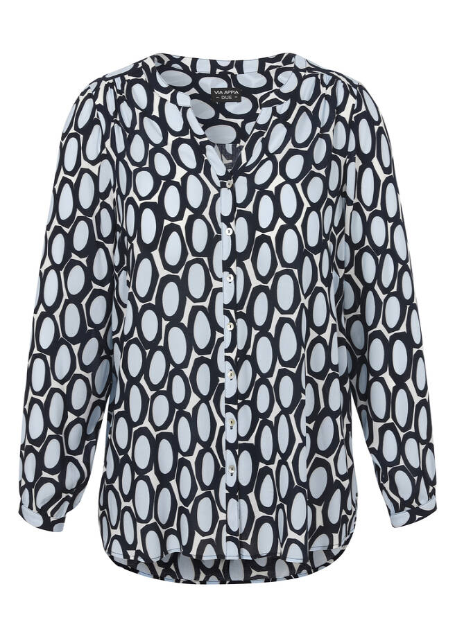Print-Bluse aus reiner Viskose / 