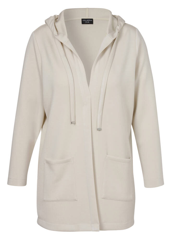Offene Jacke mit Kapuze / 