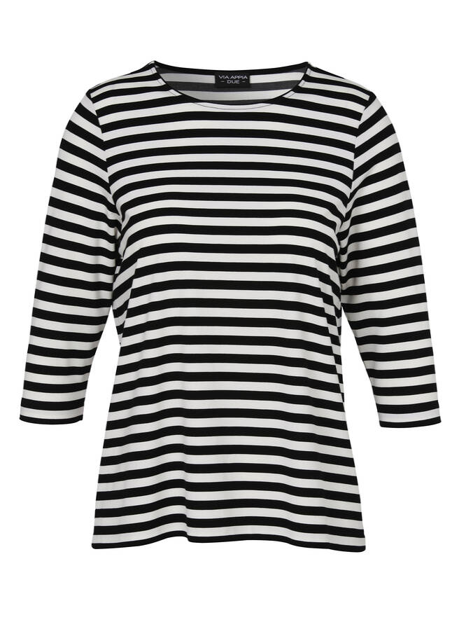 3/4-Arm-Shirt mit Streifen / 