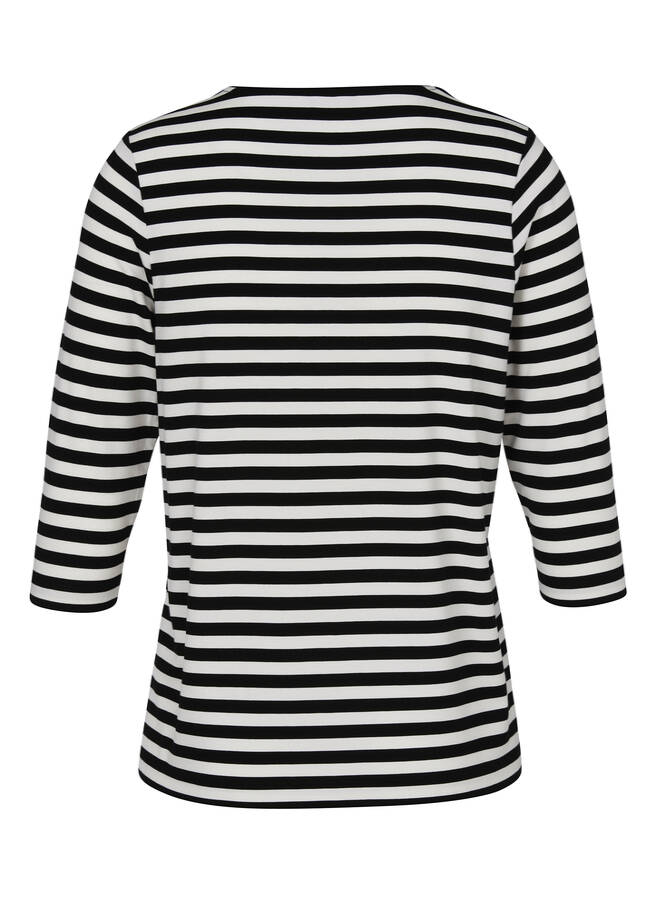 3/4-Arm-Shirt mit Streifen / 