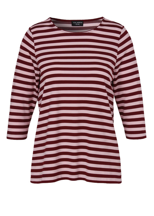 3/4-Arm-Shirt mit Streifen / 