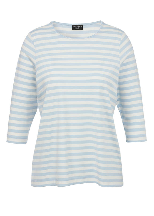 3/4-Arm-Shirt mit Streifen / 