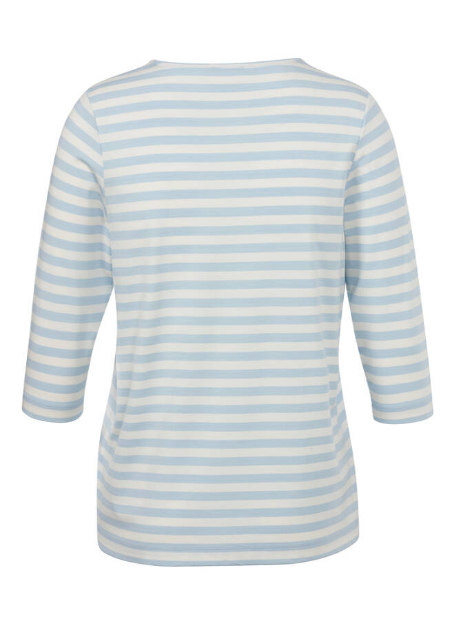 3/4-Arm-Shirt mit Streifen / 