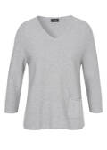 Feinstrick 3/4-Arm Pullover aus softer Baumwolle / 